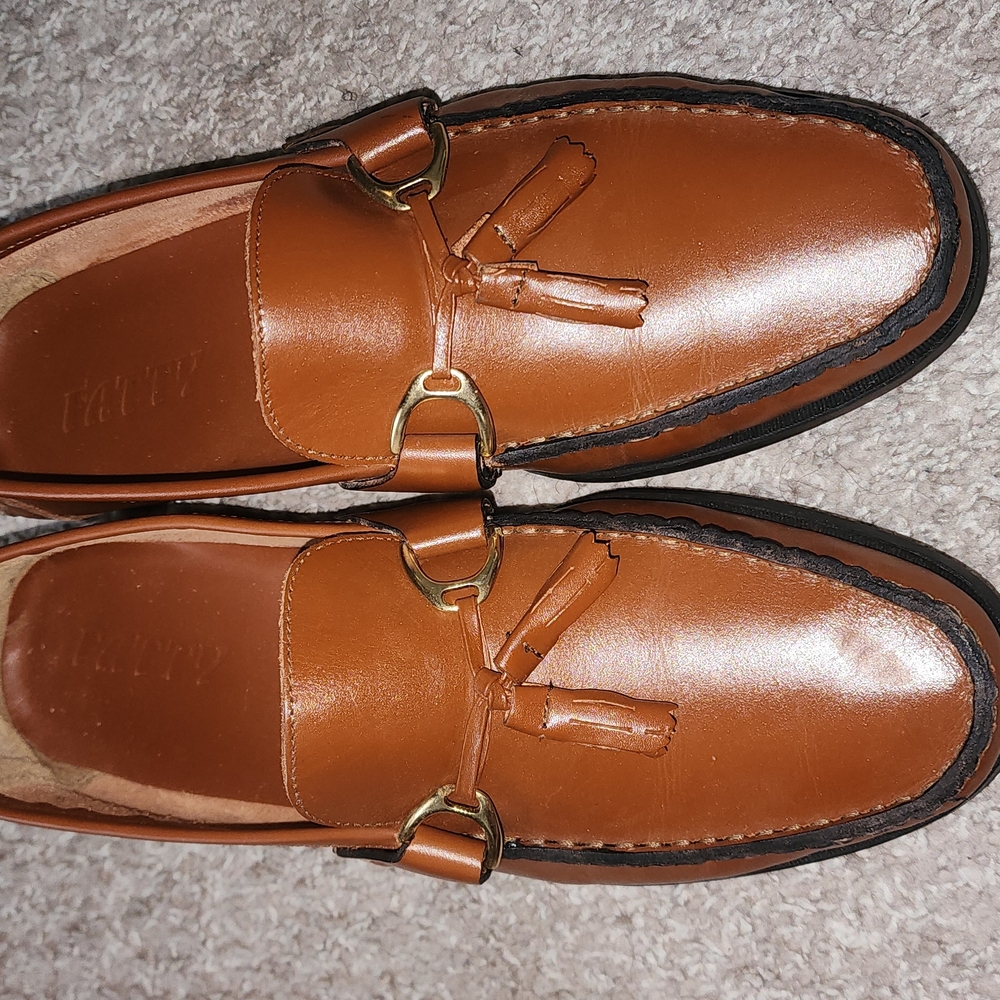 Men's Tan Leather Loafers